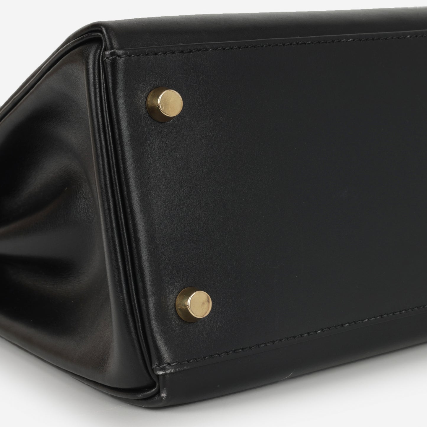 Hermès Vintage Kelly 32 Retourne - Black Box Calf | Gold Hardware