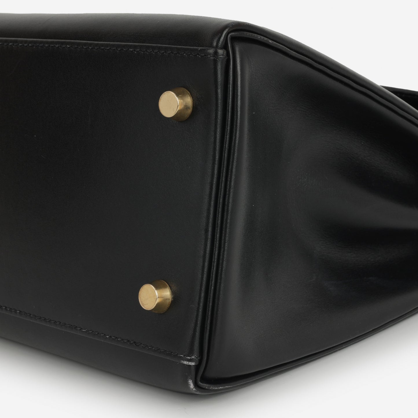 Hermès Vintage Kelly 32 Retourne - Black Box Calf | Gold Hardware