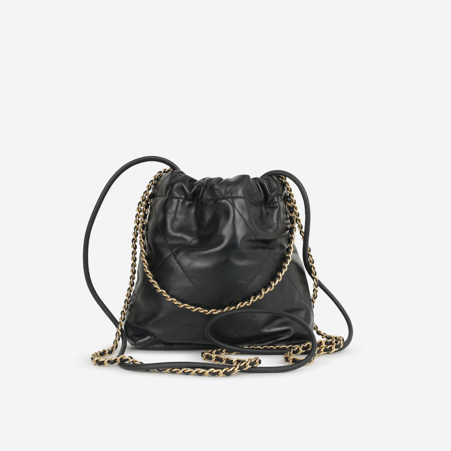 Chanel Mini 22 - Black Calfskin | Gold Hardware