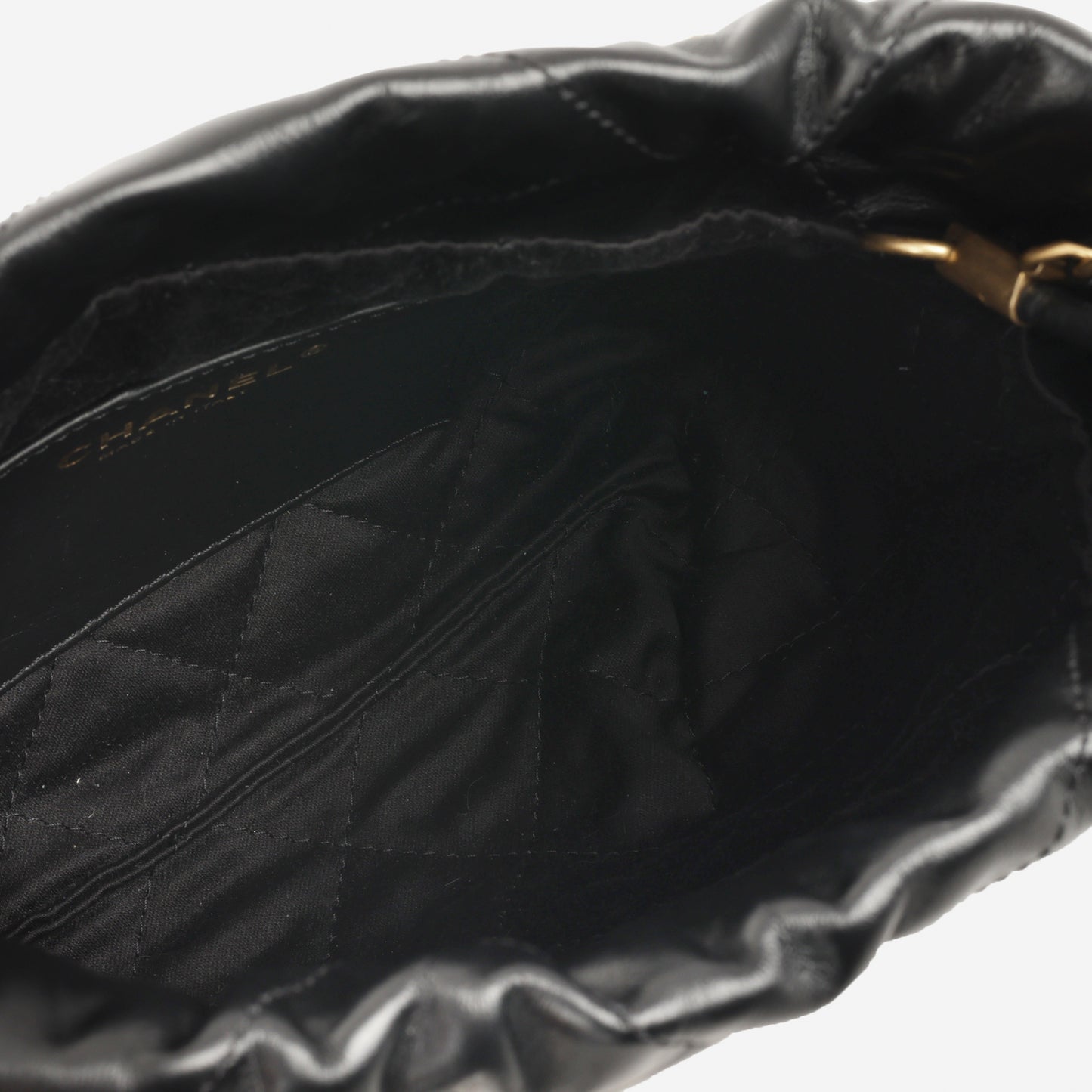 Chanel Mini 22 - Black Calfskin | Gold Hardware