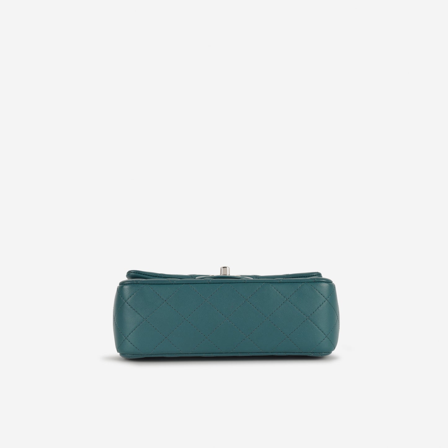 Chanel Mini Rectangular - Teal Lambskin | Silver Hardware