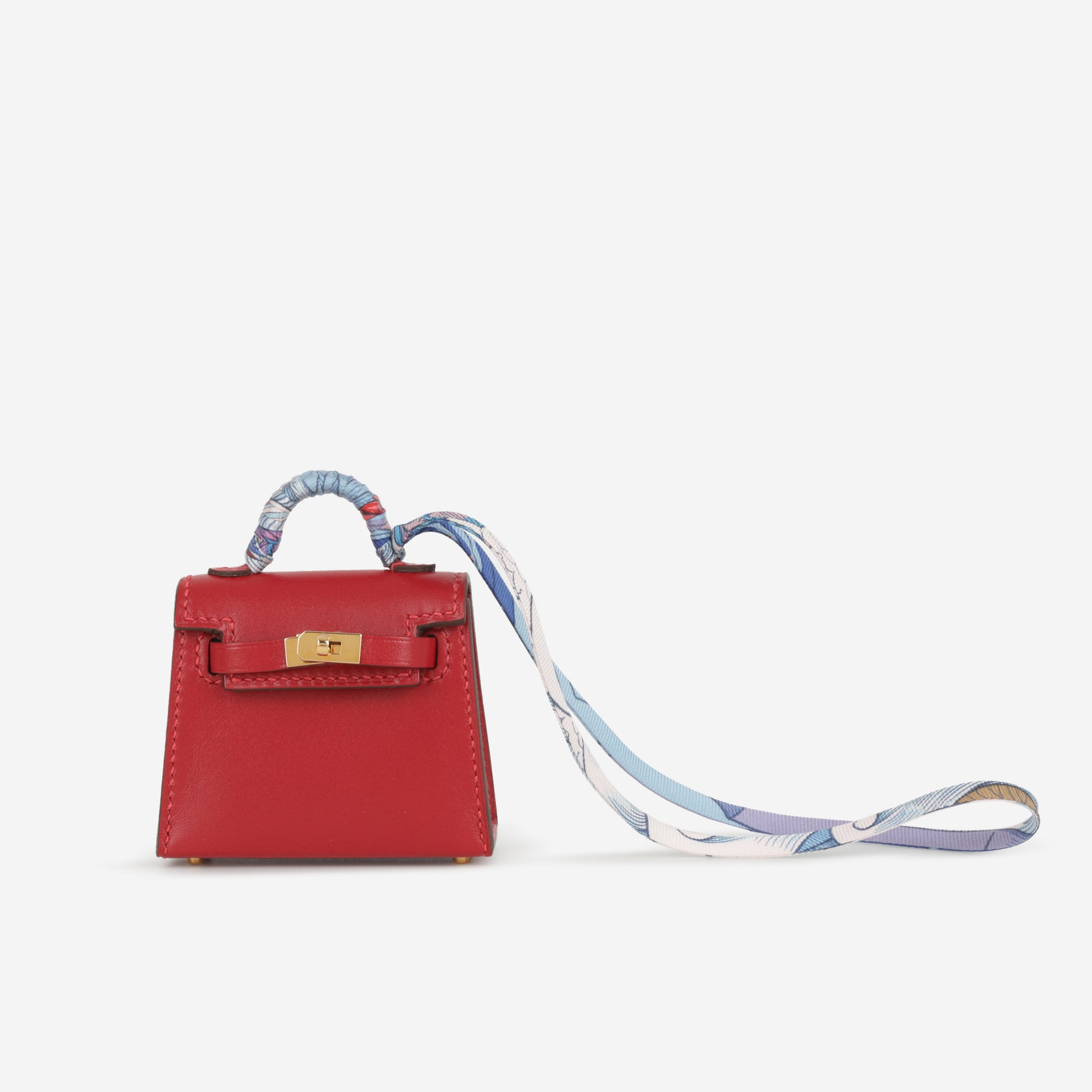 Hermès Kelly Charm - Rouge Vif Tadelakt | Gold Hardware - Bagista