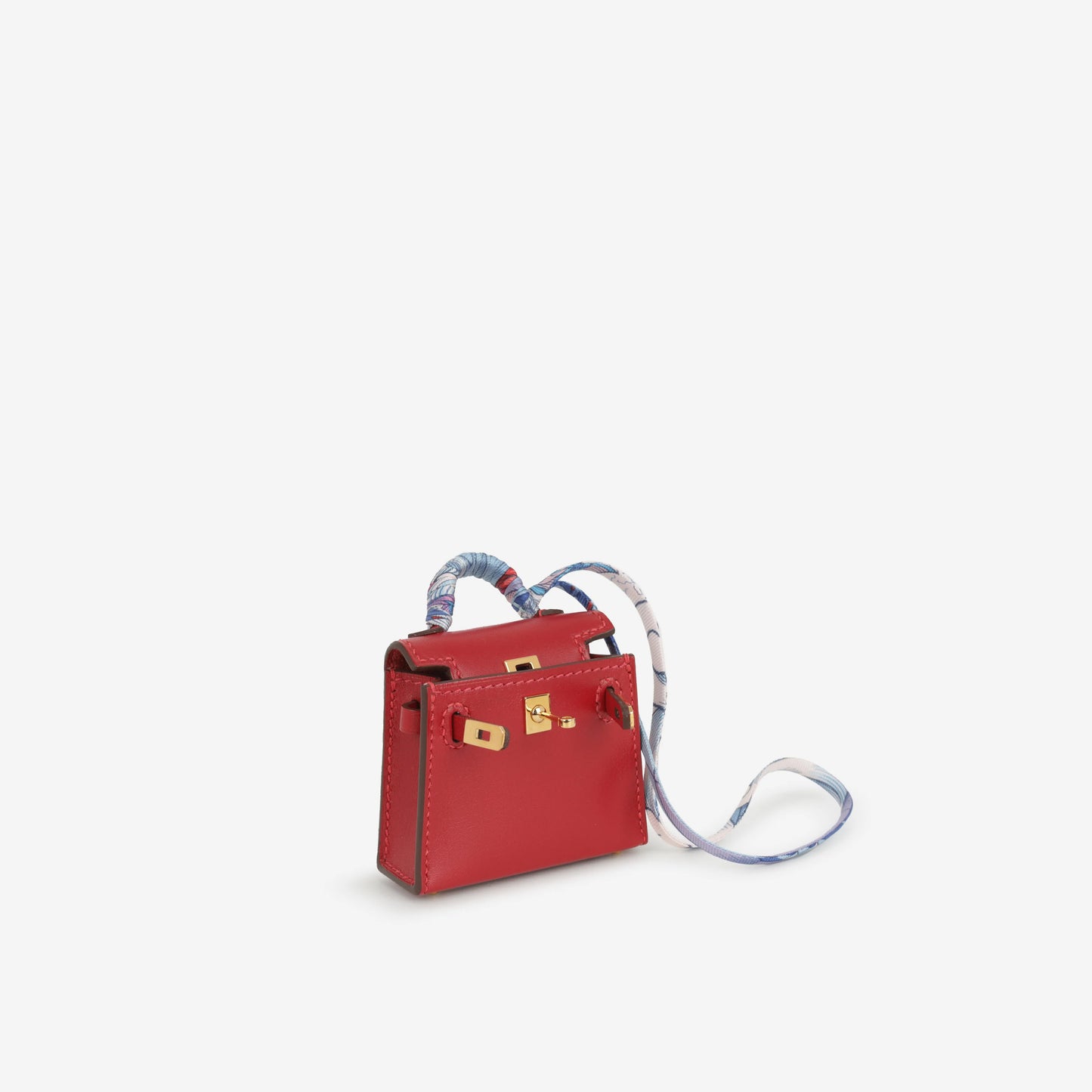 Hermès Kelly Charm - Rouge Vif Tadelakt | Gold Hardware