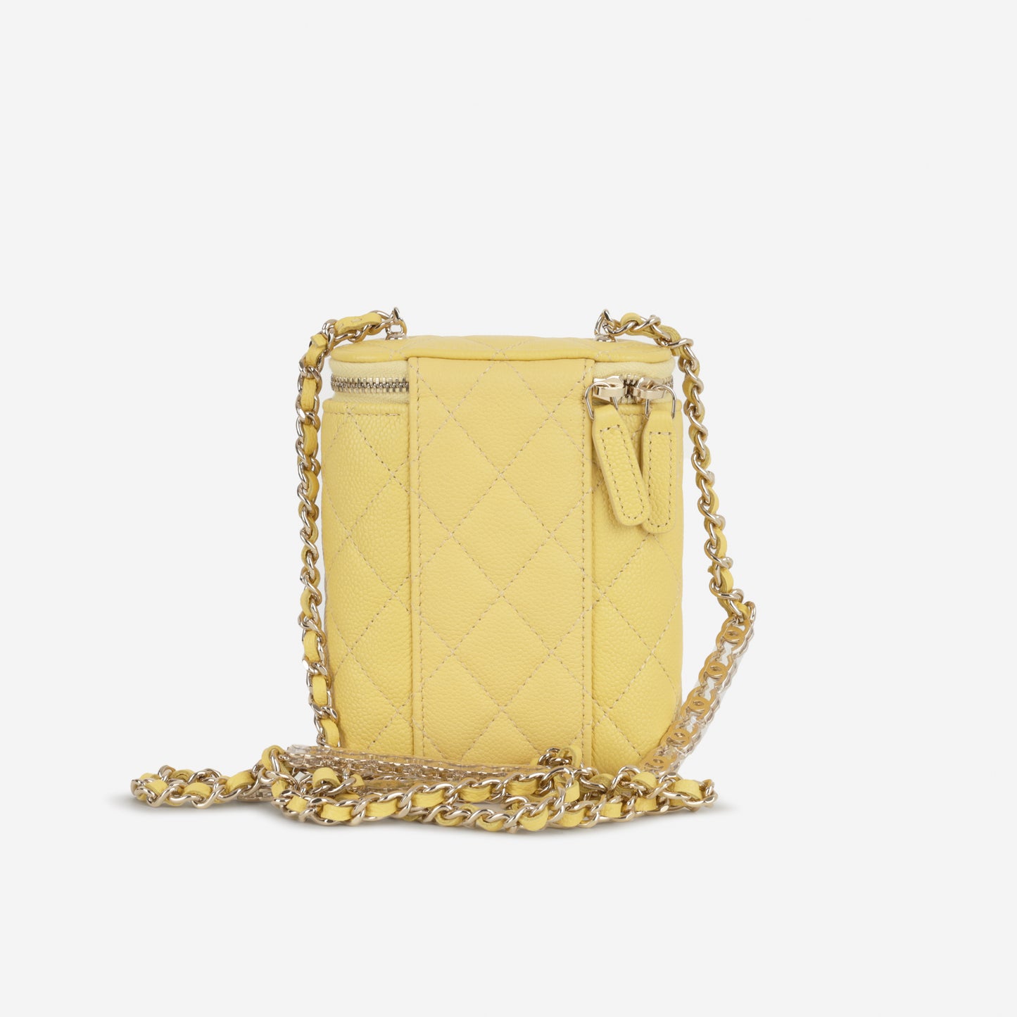 Chanel Mini Vertical Vanity on Chain - Yellow Caviar | Champagne Gold Hardware