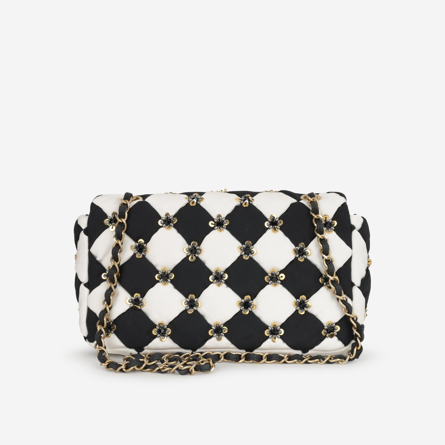 Chanel Metiers D'art Fall 2021 Flap - Black / White Fabric | Gold Hardware