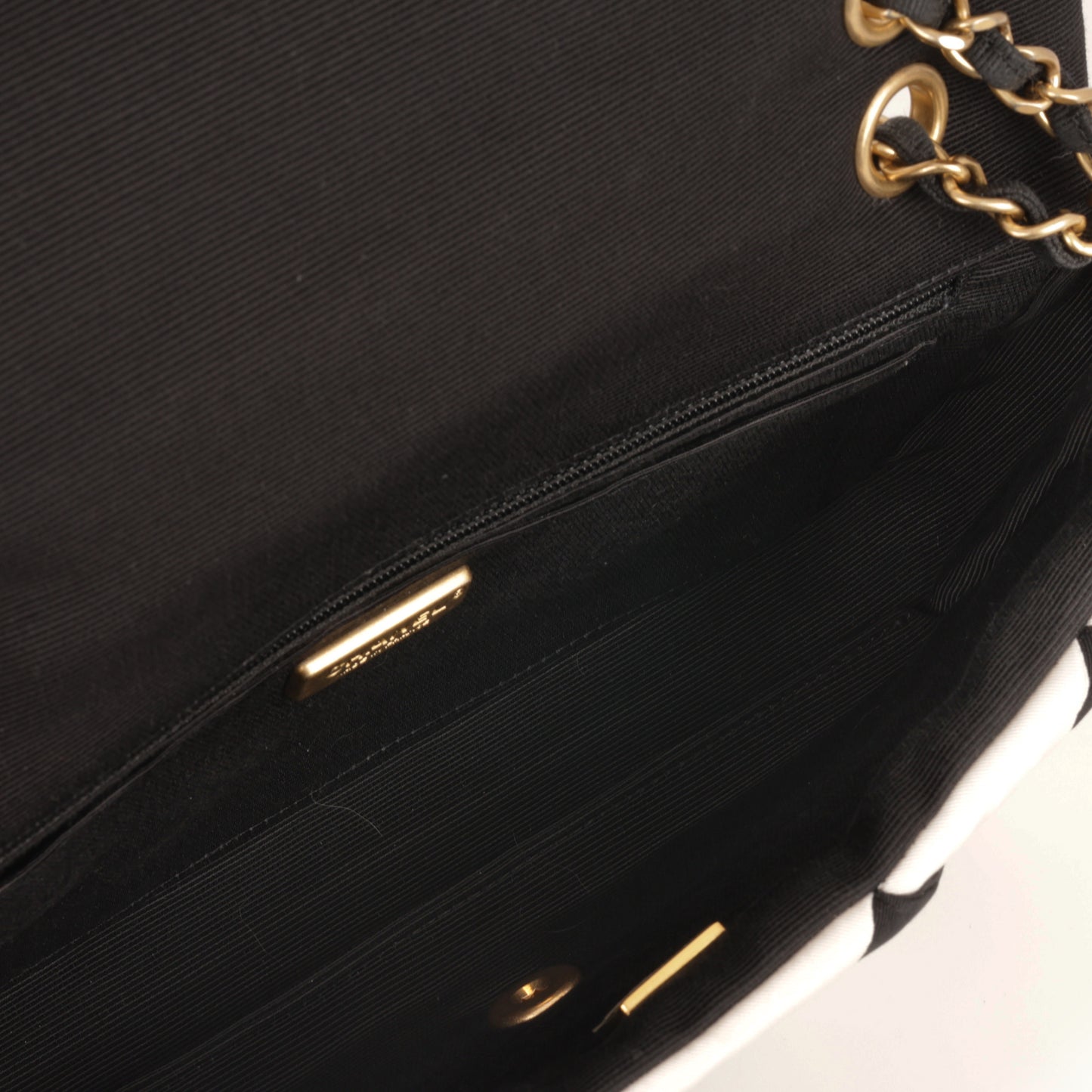 Chanel Metiers D'art Fall 2021 Flap - Black / White Fabric | Gold Hardware