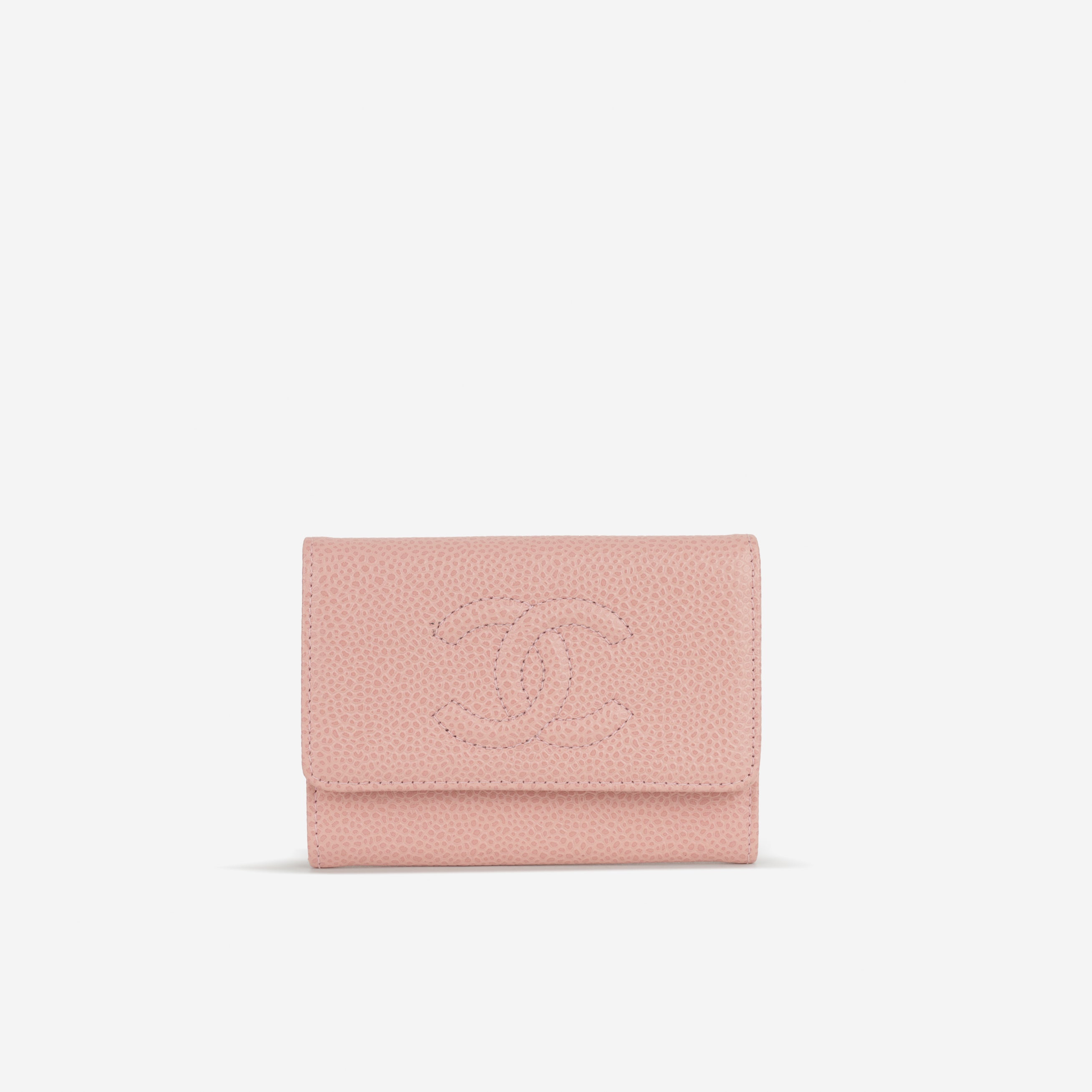 Chanel Vintage Timeless CC Key Holder - Pink Caviar | Champagne