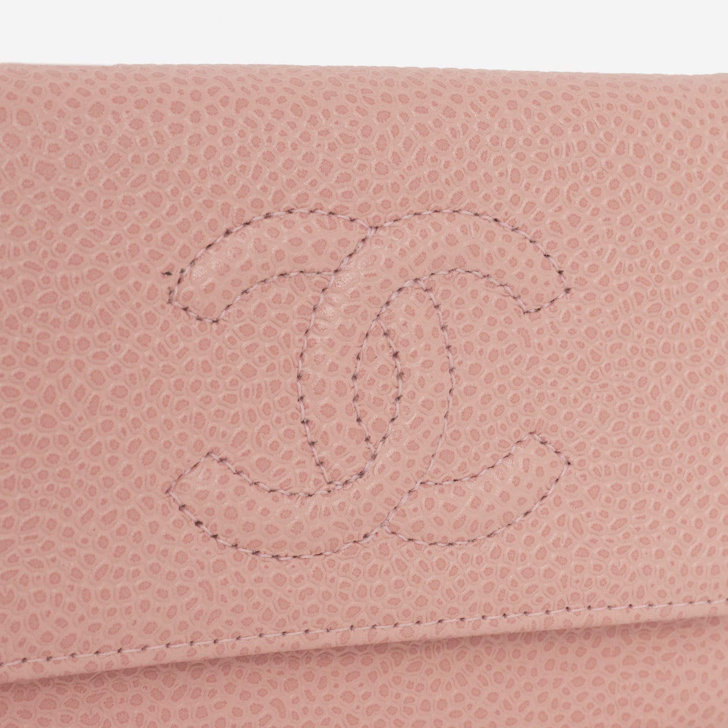Chanel Vintage Timeless CC Key Holder - Pink Caviar | Champagne Gold Hardware