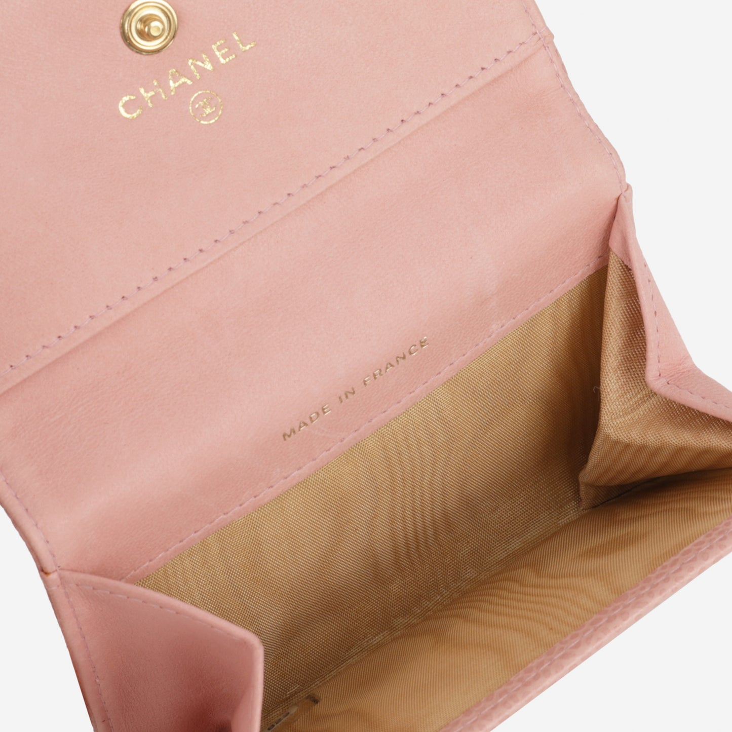 Chanel Vintage Timeless CC Key Holder - Pink Caviar | Champagne Gold Hardware