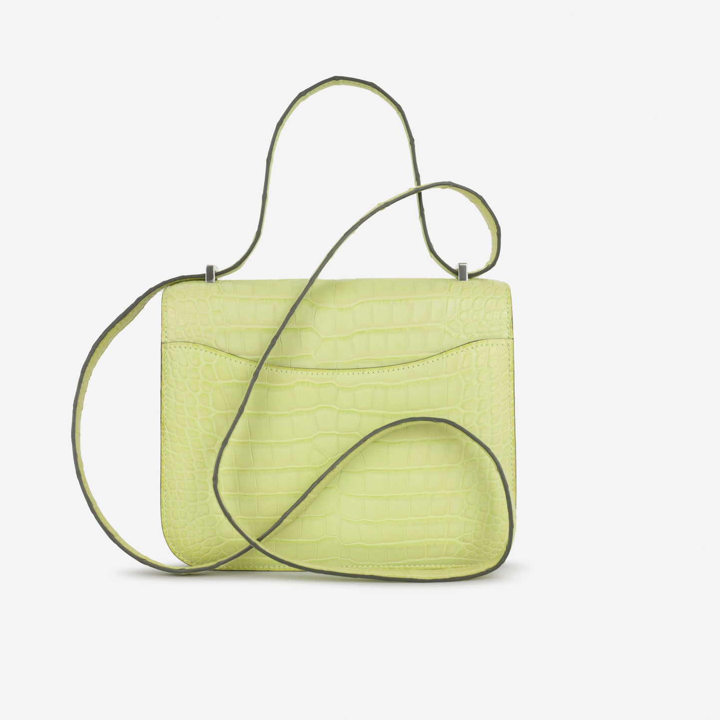 Hermès Constance 18 - Jaune Bourgeon Matte Alligator Mississippisis | Palladium Hardware