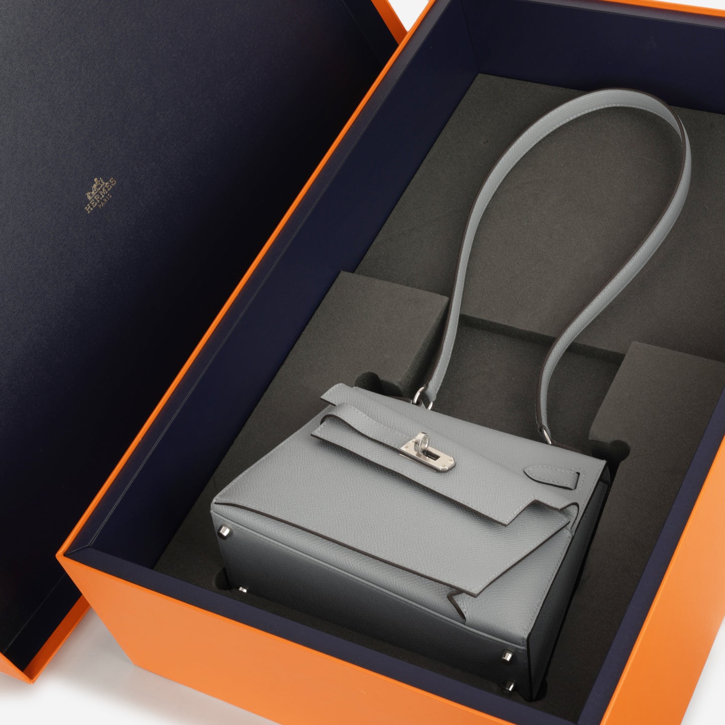 Hermès Kelly Desordre - Gris Pantin Epsom | Palladium Hardware