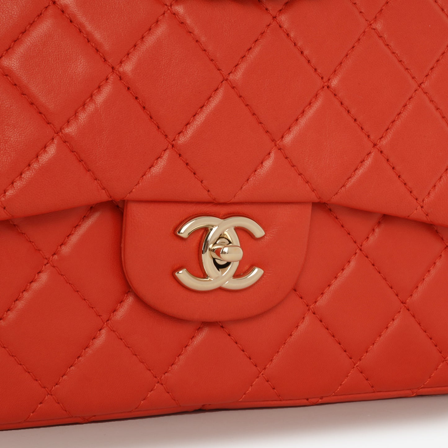 Chanel Classic Jumbo Double Flap - Red Lambskin | Silver Hardware