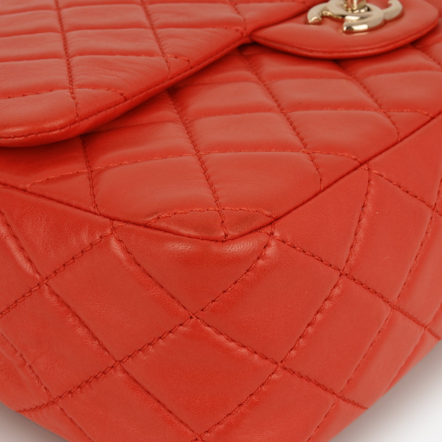 Chanel Classic Jumbo Double Flap - Red Lambskin | Silver Hardware