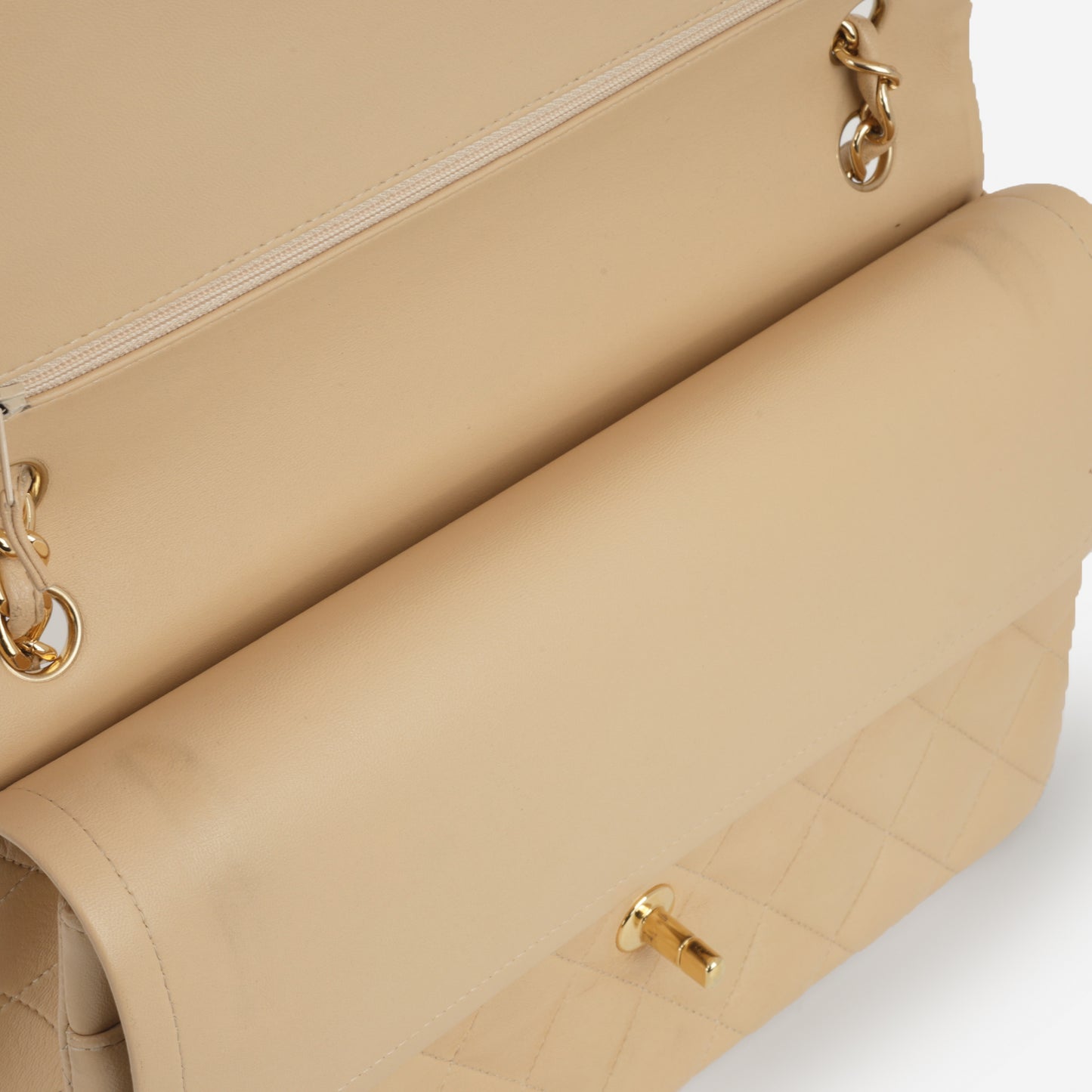 Chanel Classic Jumbo Double Flap - Beige Lambskin | Gold Hardware
