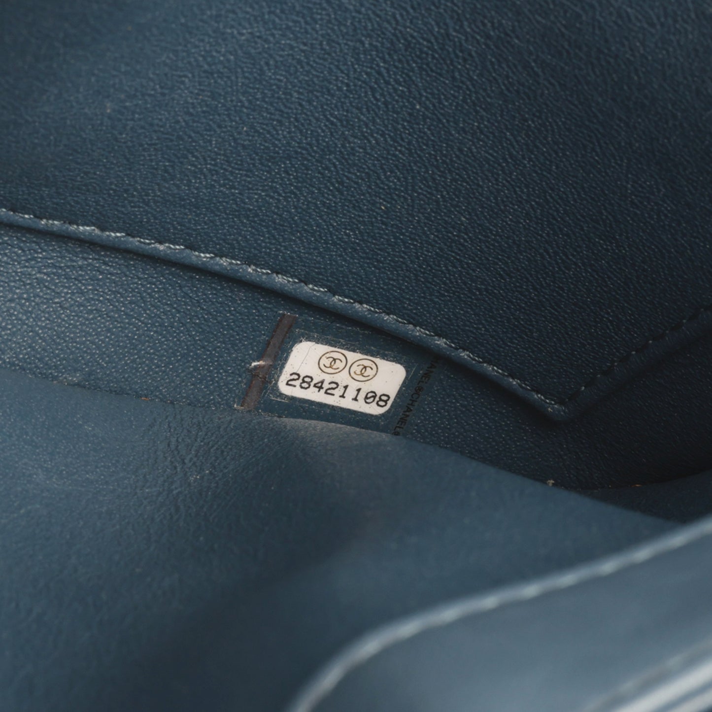 Chanel Small Trendy CC Flap Bag - Blue Chevron Lambskin | Champagne Gold Hardware