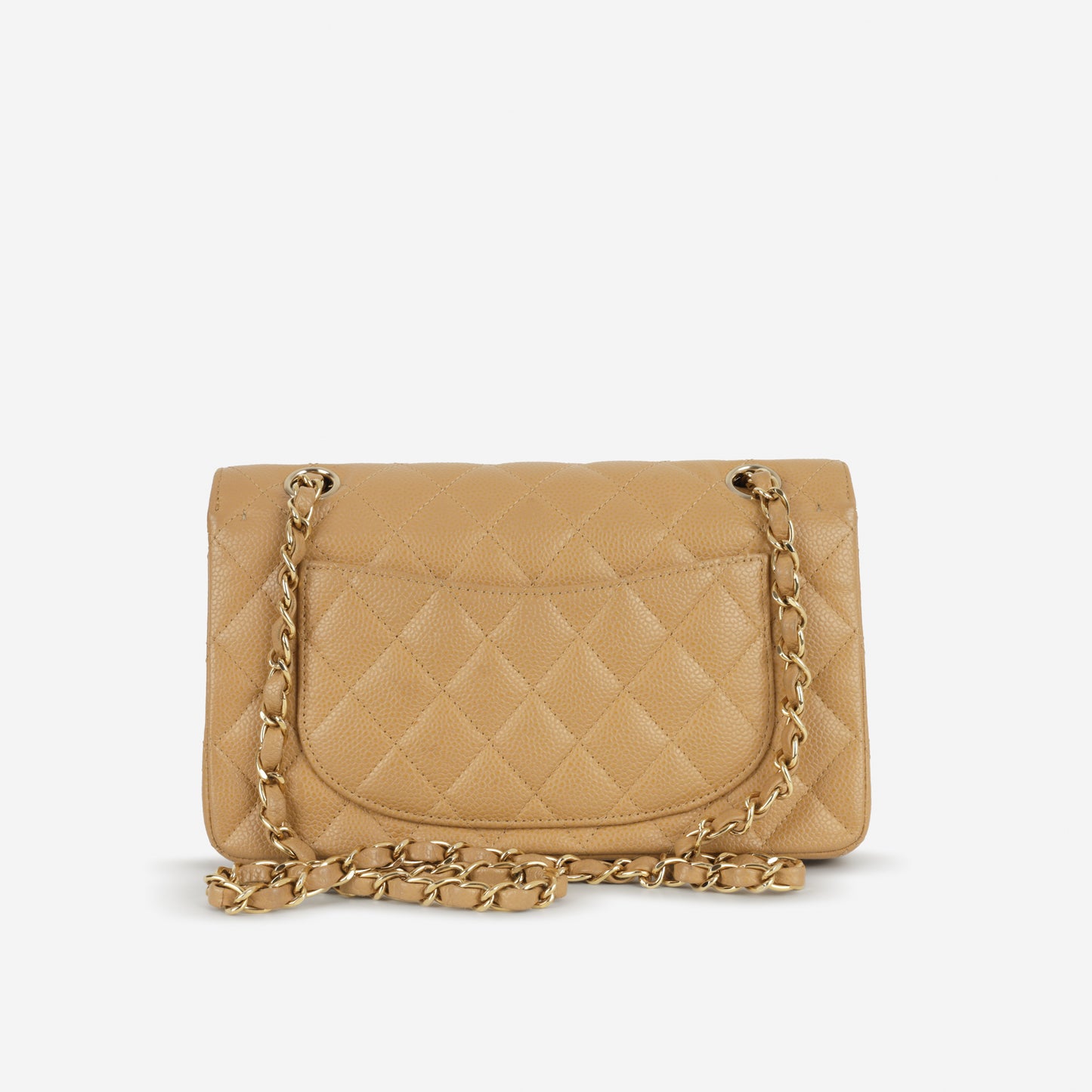 Chanel Vintage Small Classic Flap - Beige Caviar | Gold Hardware