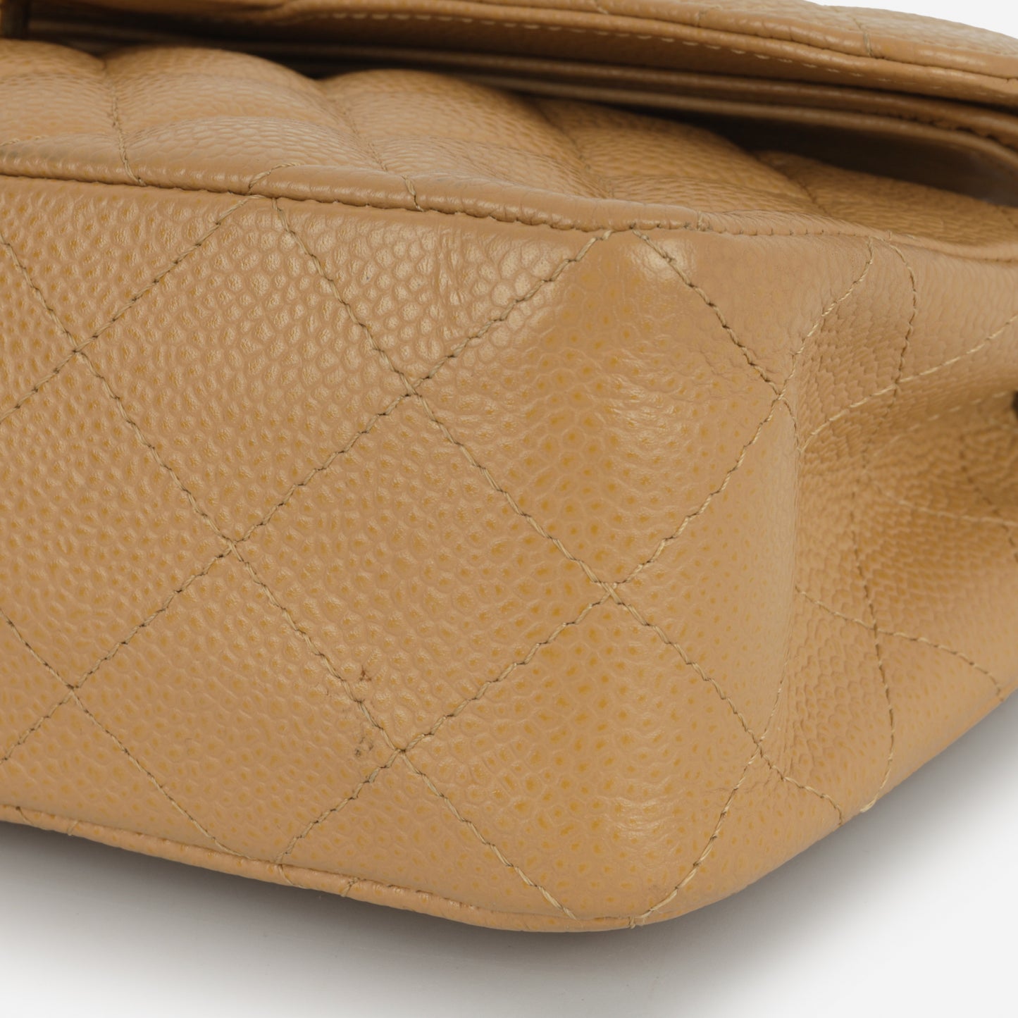 Chanel Vintage Small Classic Flap - Beige Caviar | Gold Hardware