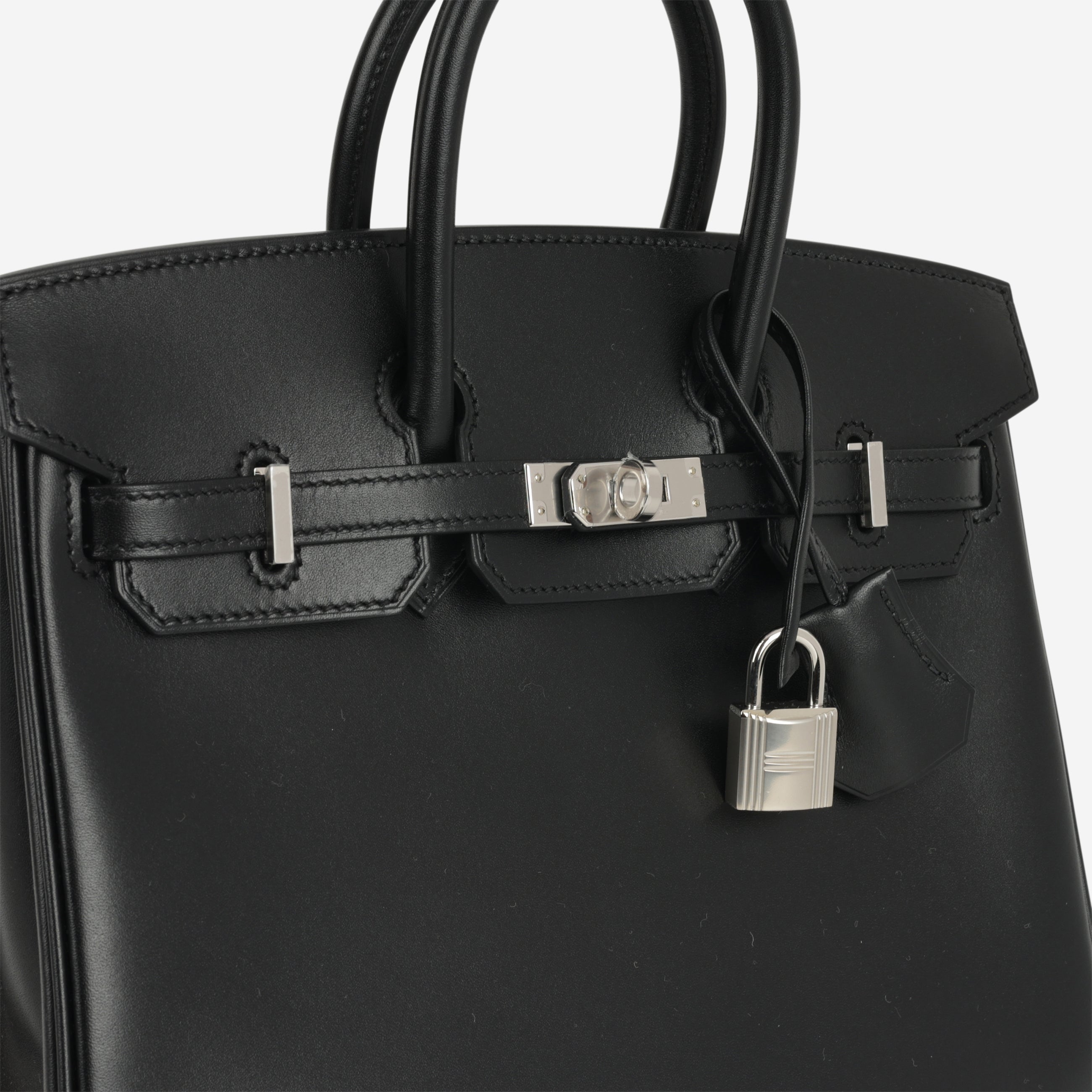 【新品・未使用】HERMES Birkin ノベルティ　ブラック ハンドバッグ Rare Hermès Birkin 25 Black Tadelakt - Palladium Hardware