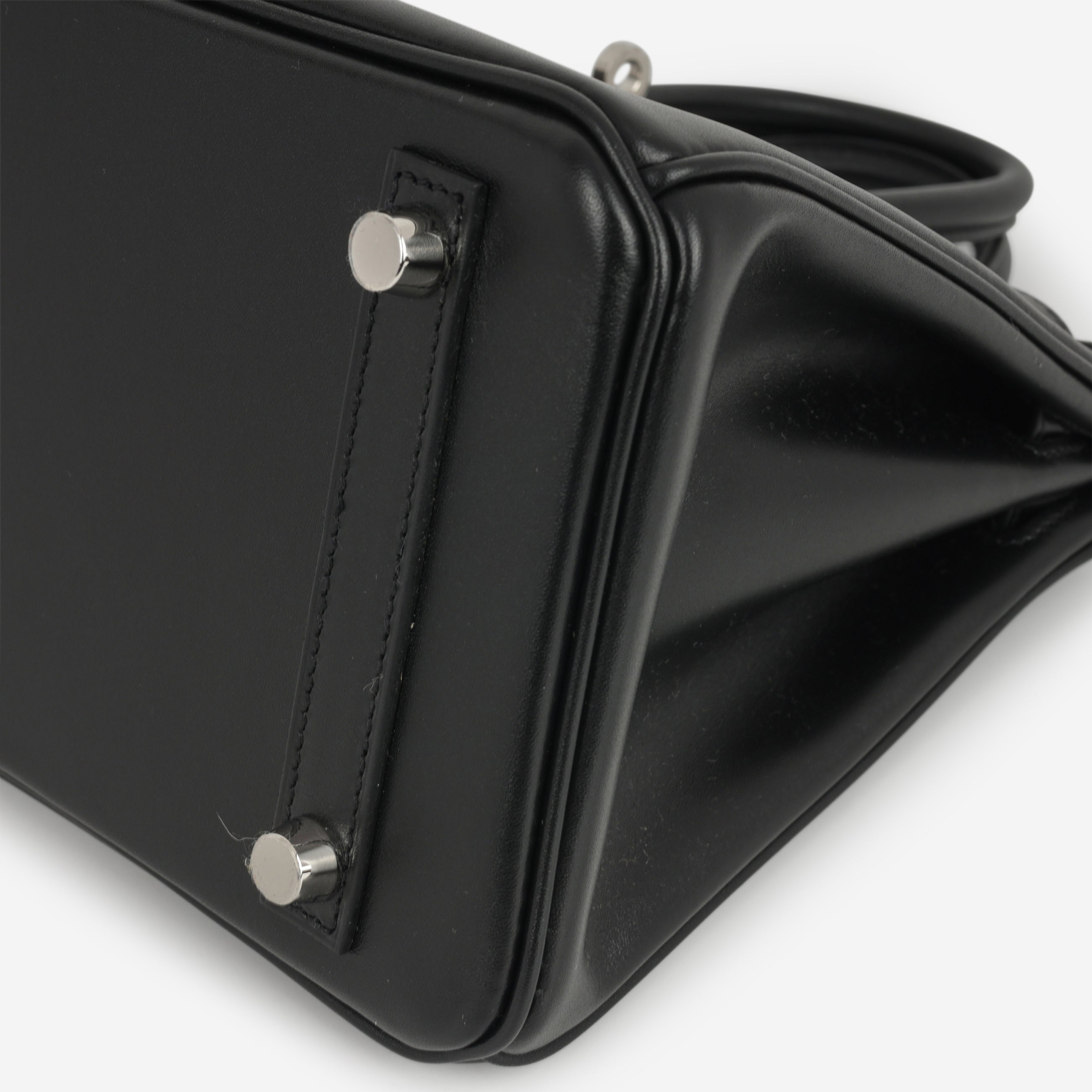 Rare Hermès Birkin 25 Black Tadelakt - Palladium Hardware