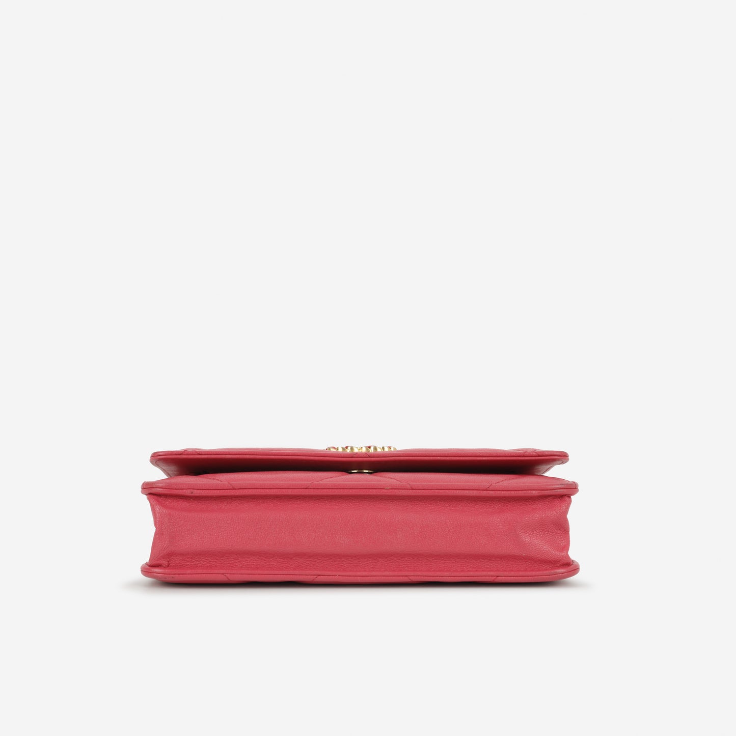Chanel 19 Wallet on Chain - Raspberry Goatskin | Mixed Hardware