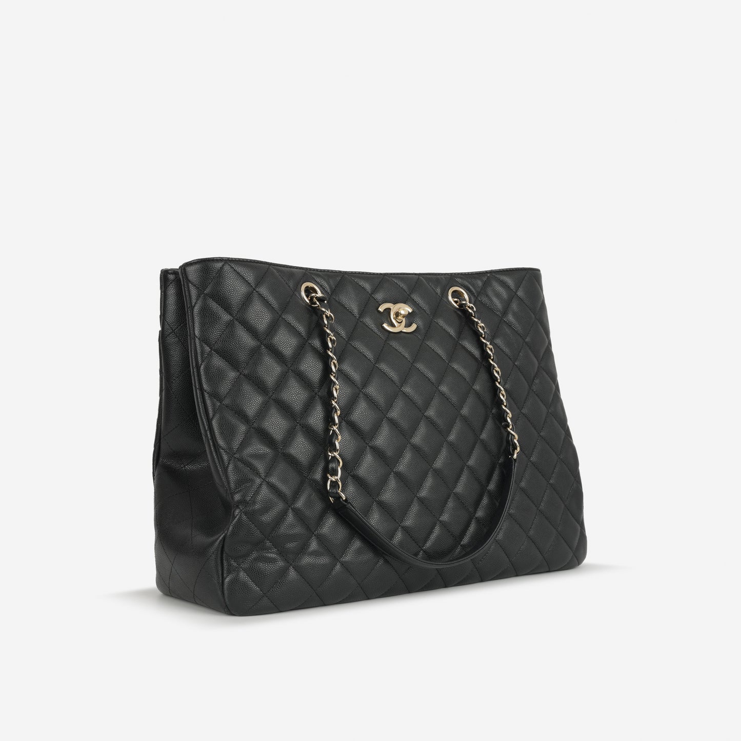 Chanel Timeless CC Shopping Tote - Black Caviar | Champagne Gold Hardware