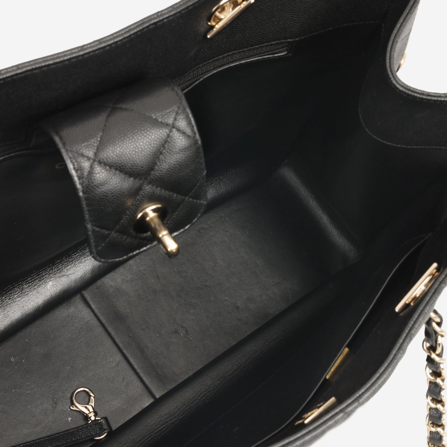 Chanel Timeless CC Shopping Tote - Black Caviar | Champagne Gold Hardware