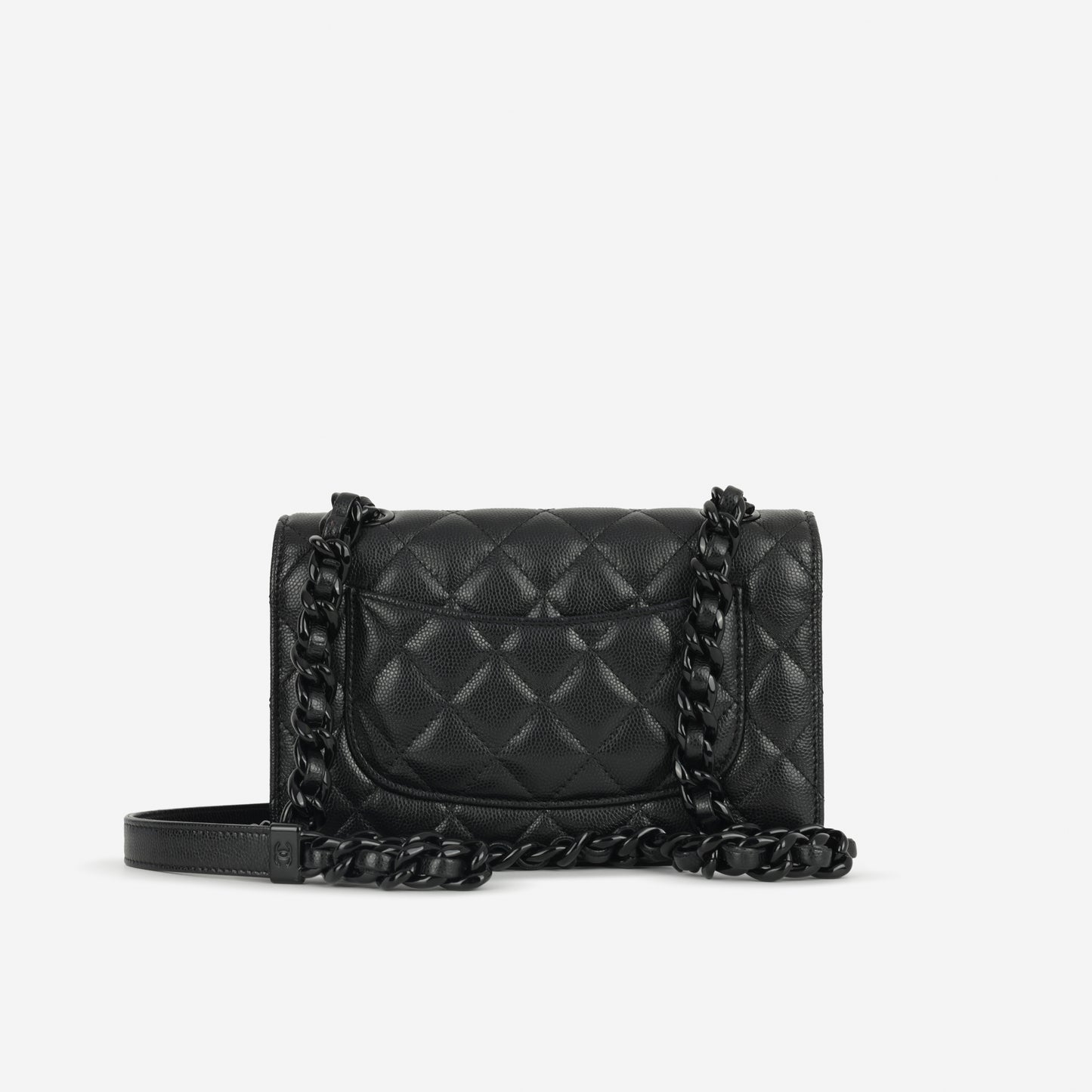 Chanel Seasonal Wallet On Chain - So Black Caviar