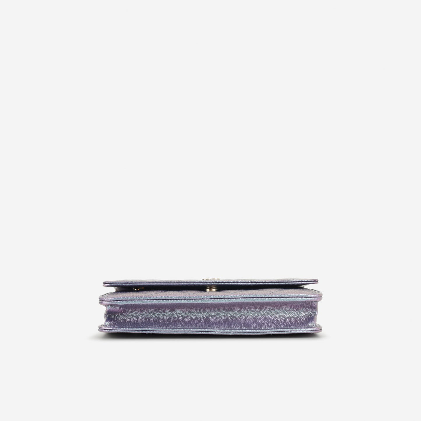 Chanel Classic Wallet on Chain - Iridescent Purple Caviar | Champagne Gold Hardware
