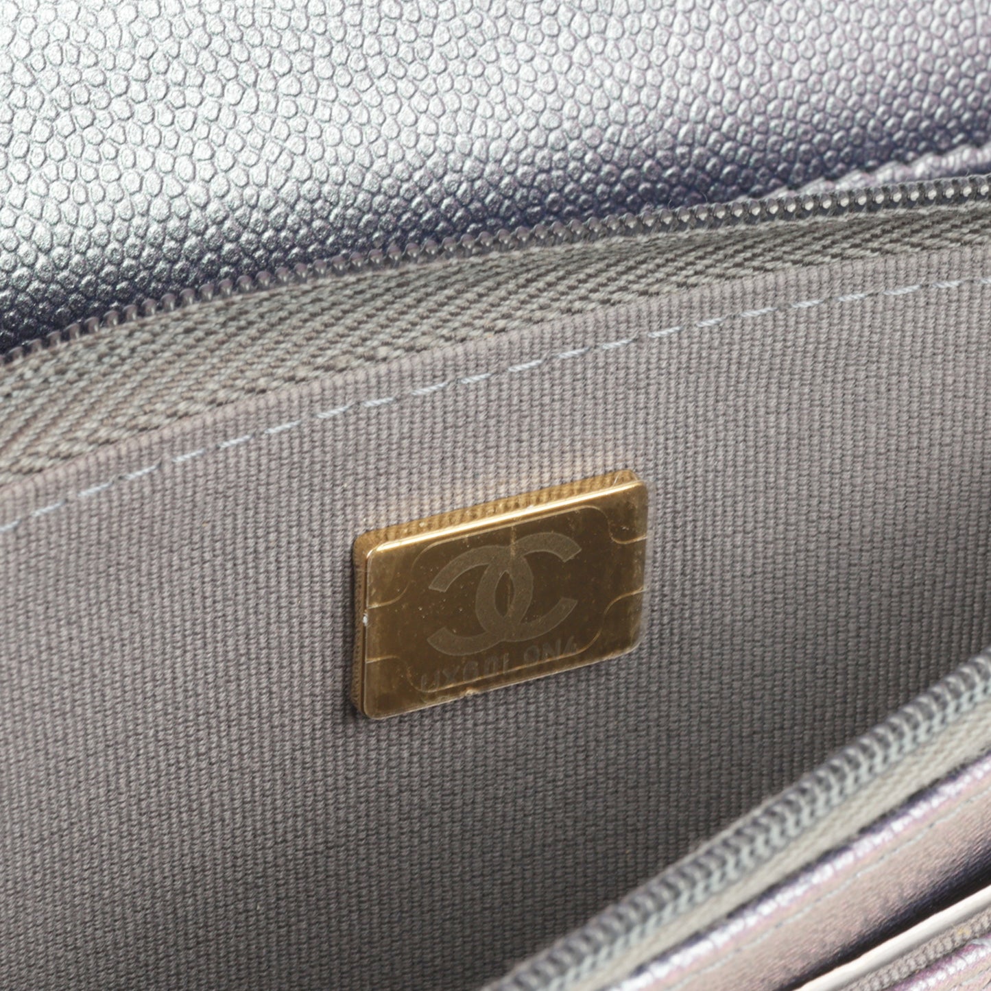 Chanel Classic Wallet on Chain - Iridescent Purple Caviar | Champagne Gold Hardware