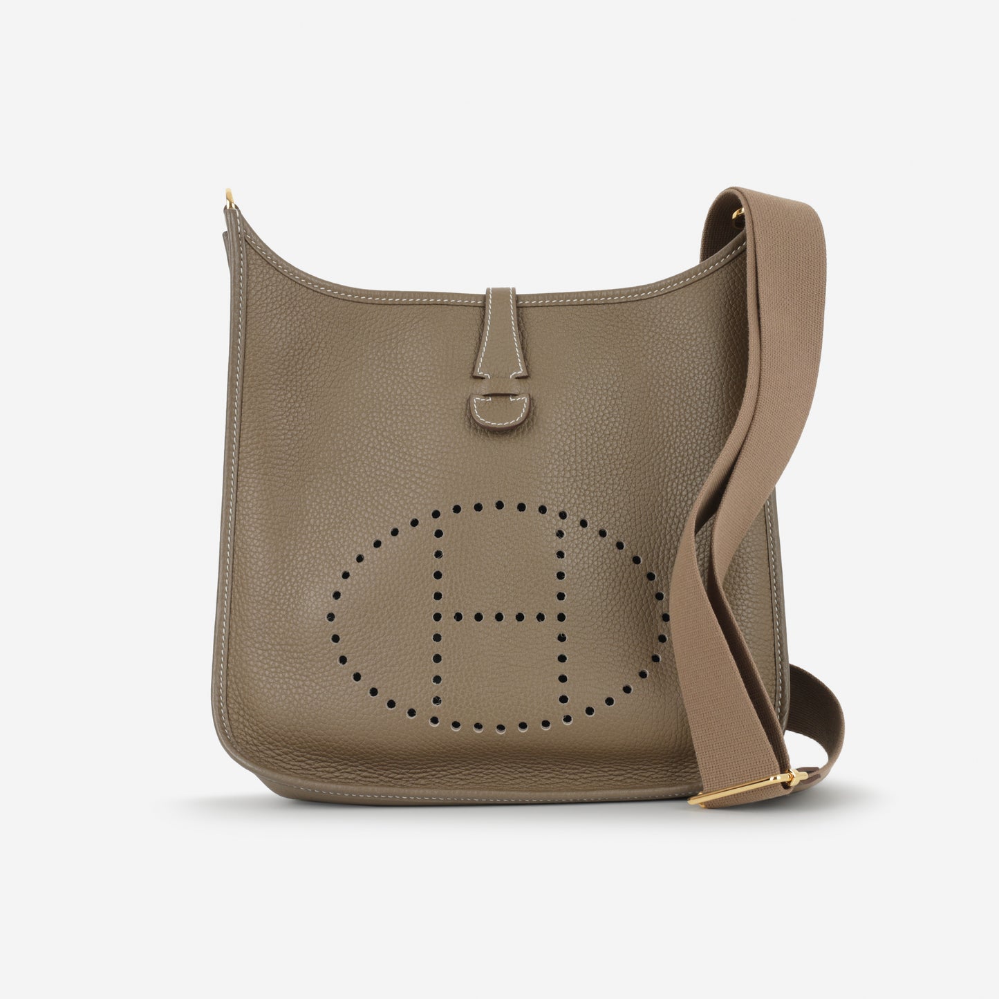 Hermès Evelyne PM - Etoupe Clemence | Gold Hardware