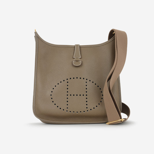 Hermès Evelyne PM - Etoupe Clemence | Gold Hardware