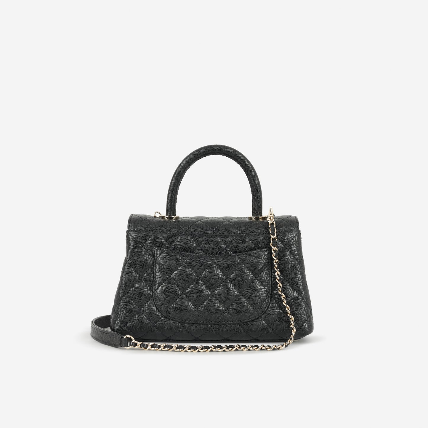 Chanel Small Coco Handle - Black Caviar | Champagne Gold Hardware