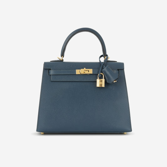 Hermès Kelly 25 - Bleu De Prusse Epsom | Gold Hardware