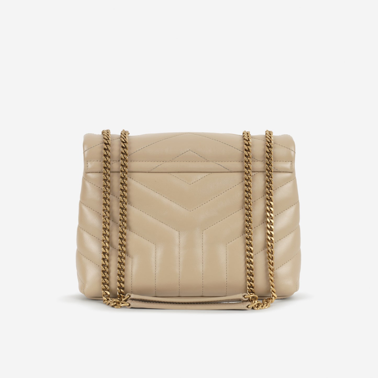 Saint Laurent Small Loulou - Beige Calfskin | Gold Hardware
