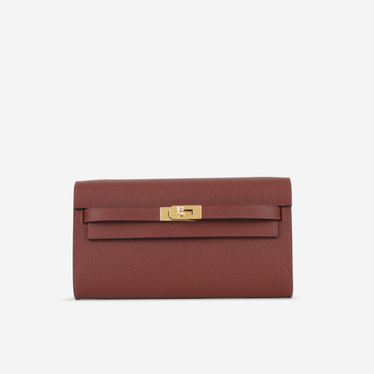 Hermès Kelly To Go Wallet - Rouge H Epsom | Gold Hardware