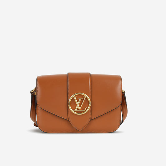 Louis Vuitton Pont 9 Shoulder Bag - Caramel Box Calf | Gold Hardware