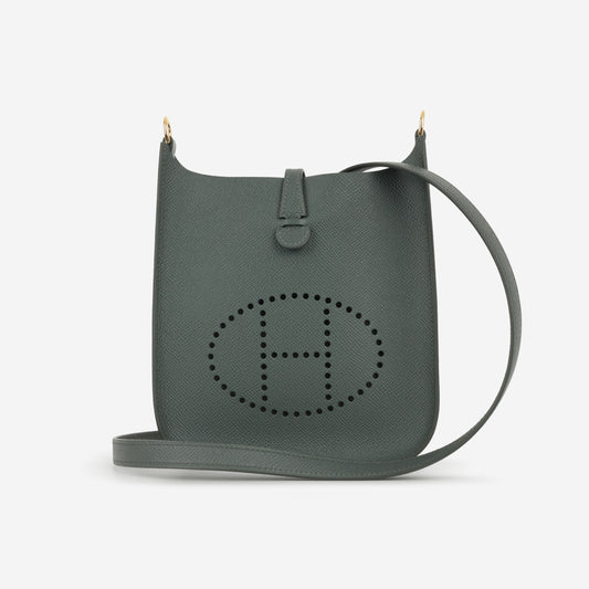 Hermès Mini Evelyne 16 Sellier - Vert Mangrove Epsom | Gold Hardware