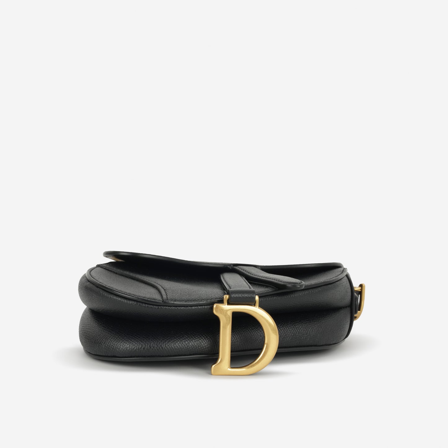 Dior Mini Saddle -  Black Grained Calfskin | Gold Hardware