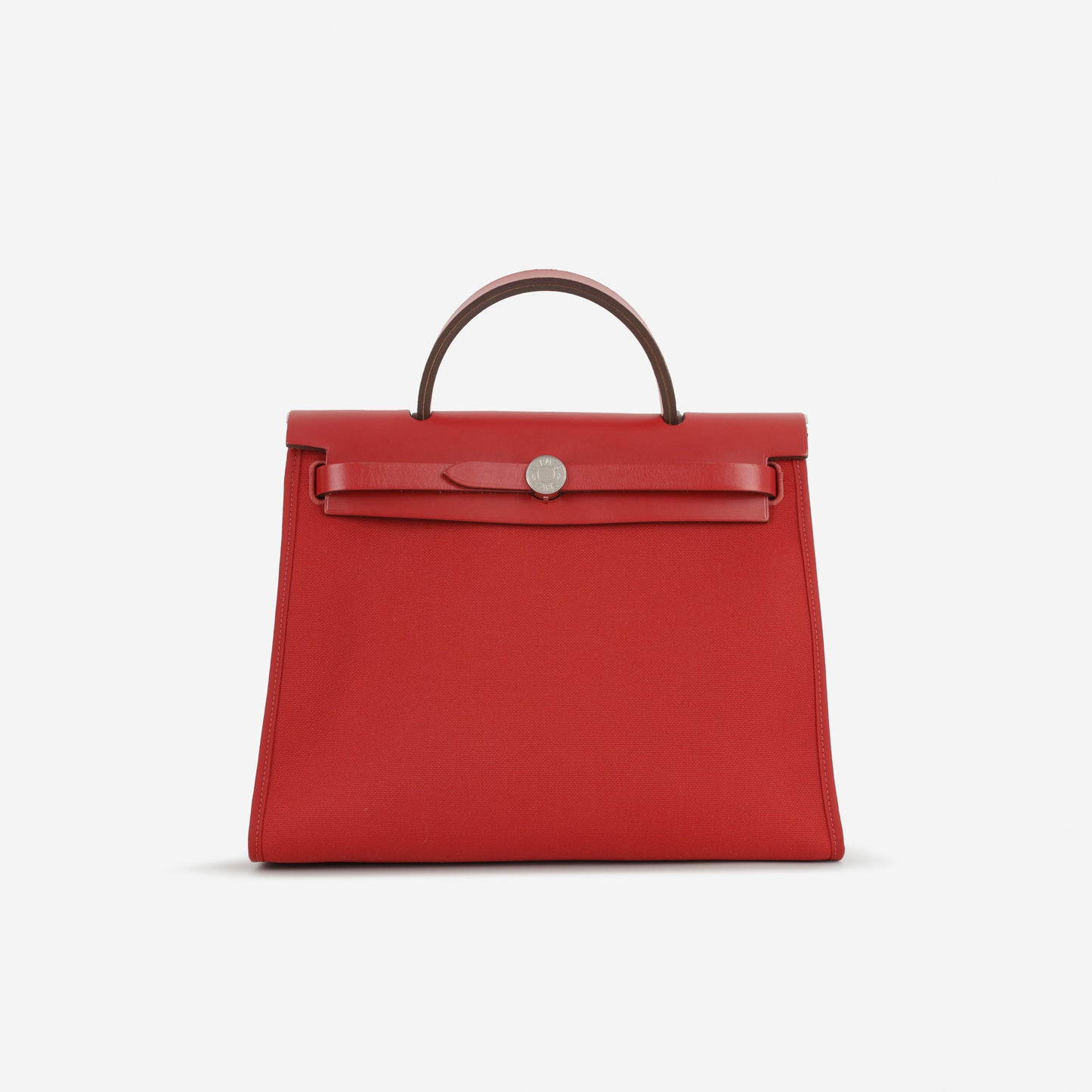 Hermès Herbag 31 - Rouge Piment Canvas / Hunter | Palladium Hardware