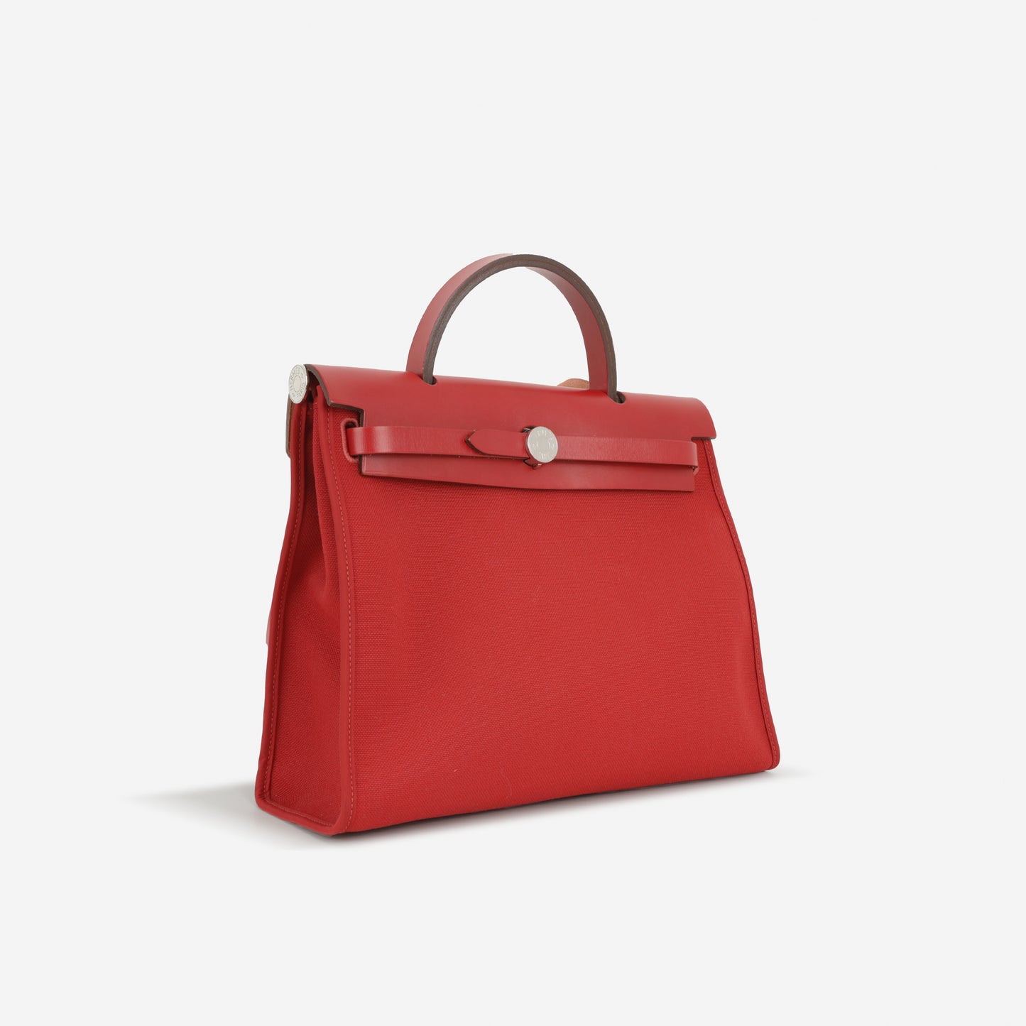 Hermès Herbag 31 - Rouge Piment Canvas / Hunter | Palladium Hardware