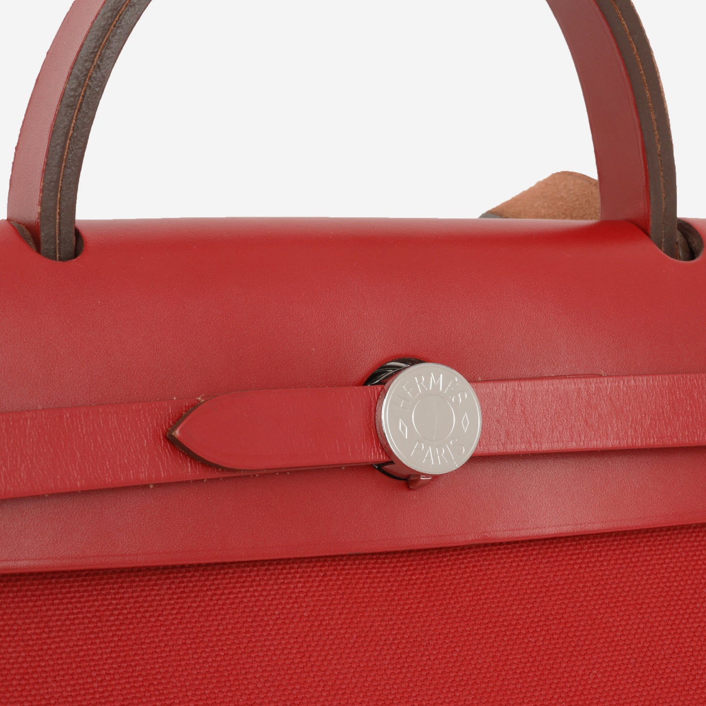 Hermès Herbag 31 - Rouge Piment Canvas / Hunter | Palladium Hardware