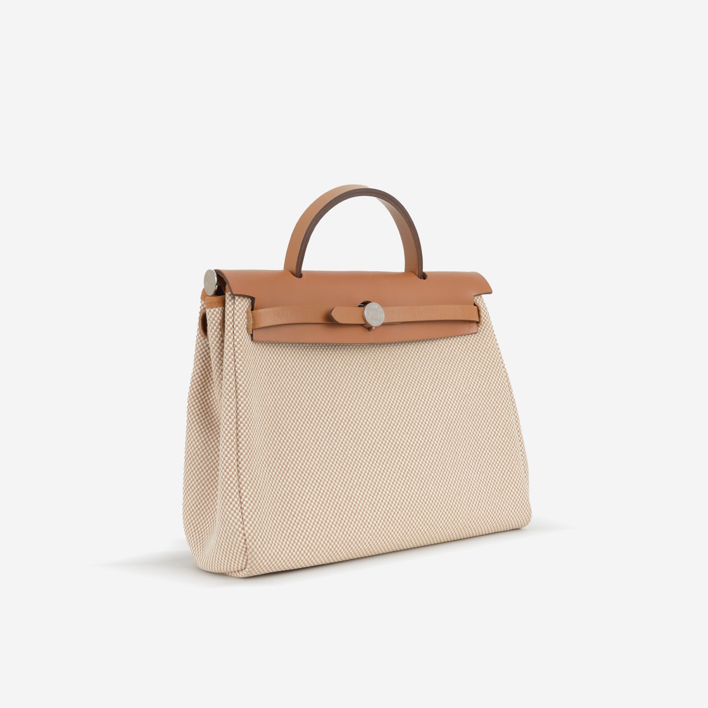 Hermès Herbag 31 - Ecru Viking Criss Toile Canvas / Naturel Sable Hunter | Palladium Hardware