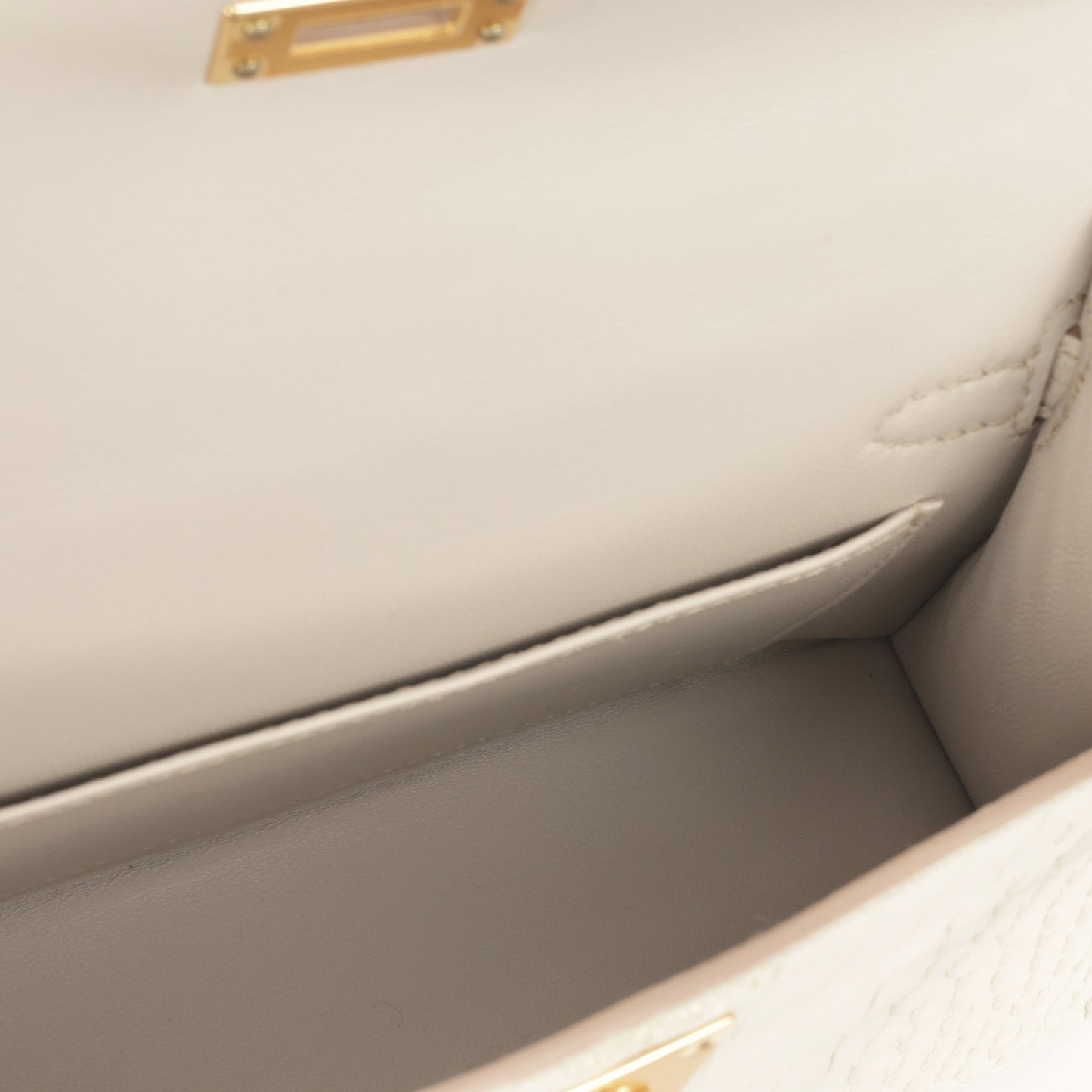 Hermès Mini Kelly - Beton Alligator Mississippiensis | Gold Hardware