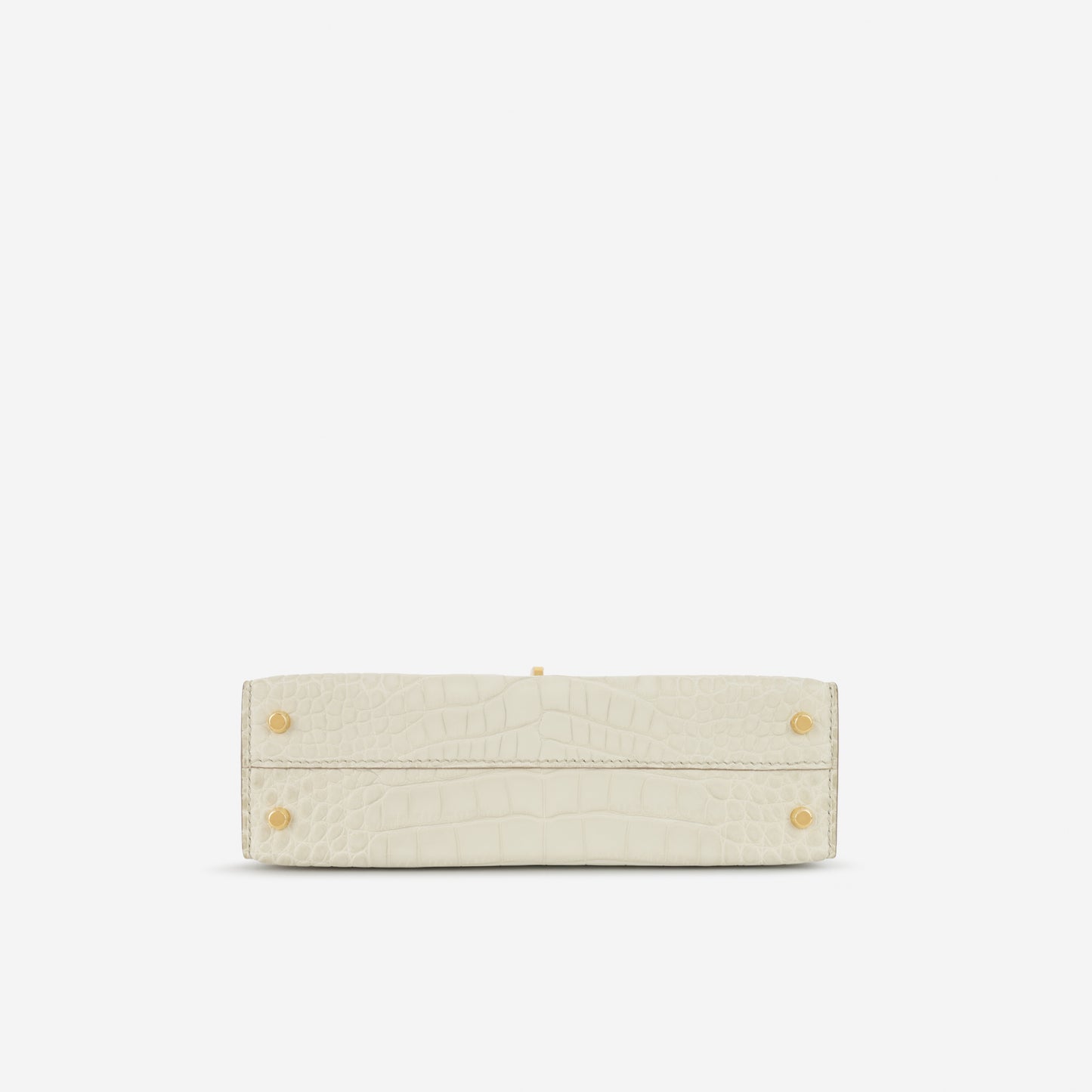 Hermès Mini Kelly - Beton Alligator Mississippiensis | Gold Hardware