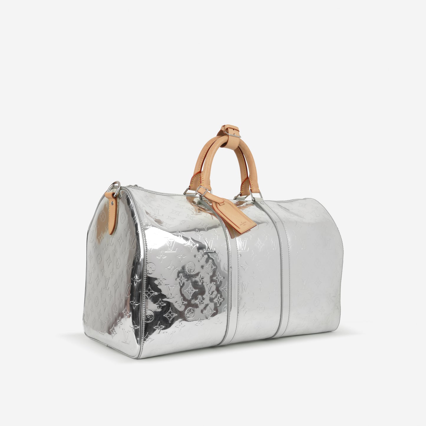 Louis Vuitton Virgil Abloh Keepall 50 - Silver Metallic Monogram