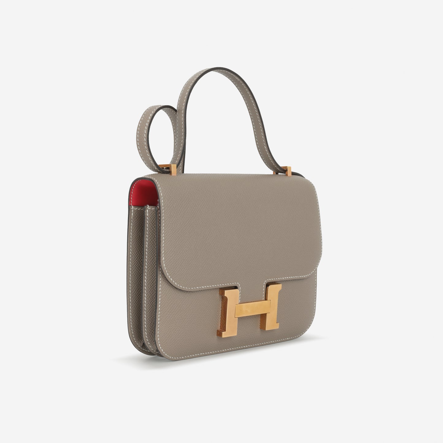 Hermès HSS Constance 18 - Gris Asphalte Epsom / Rose Shocking Interior | Rose Gold Hardware