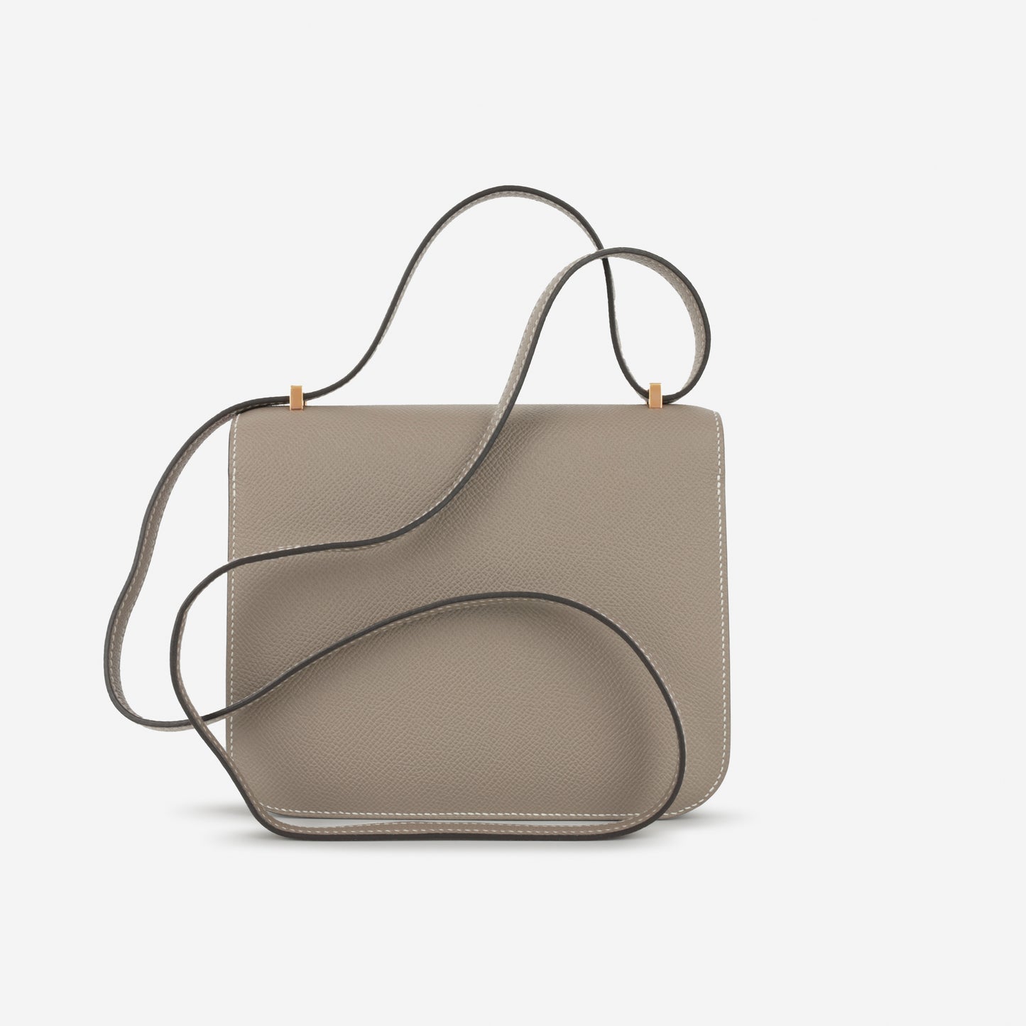 Hermès HSS Constance 18 - Gris Asphalte Epsom / Rose Shocking Interior | Rose Gold Hardware