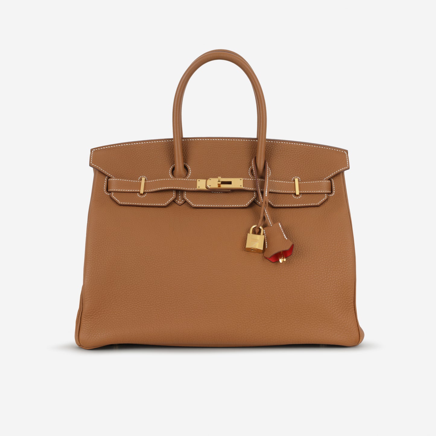 Hermès Verso Birkin 35 - Gold Togo / Geranium Interior | Gold Hardware