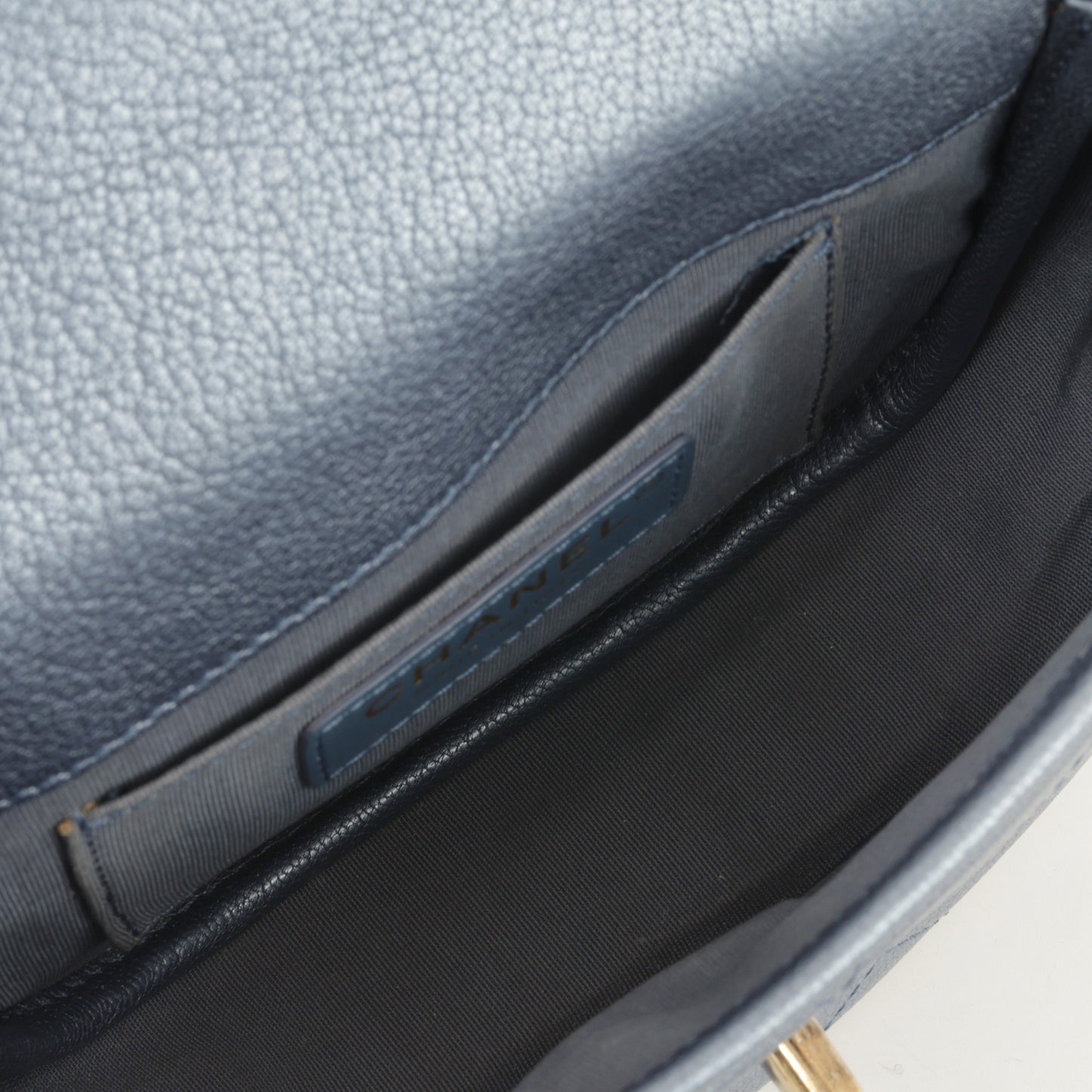 Chanel Casual Trip Crossbody Flap Bag - Blue Metallic Calfskin | Champagne Gold Hardware