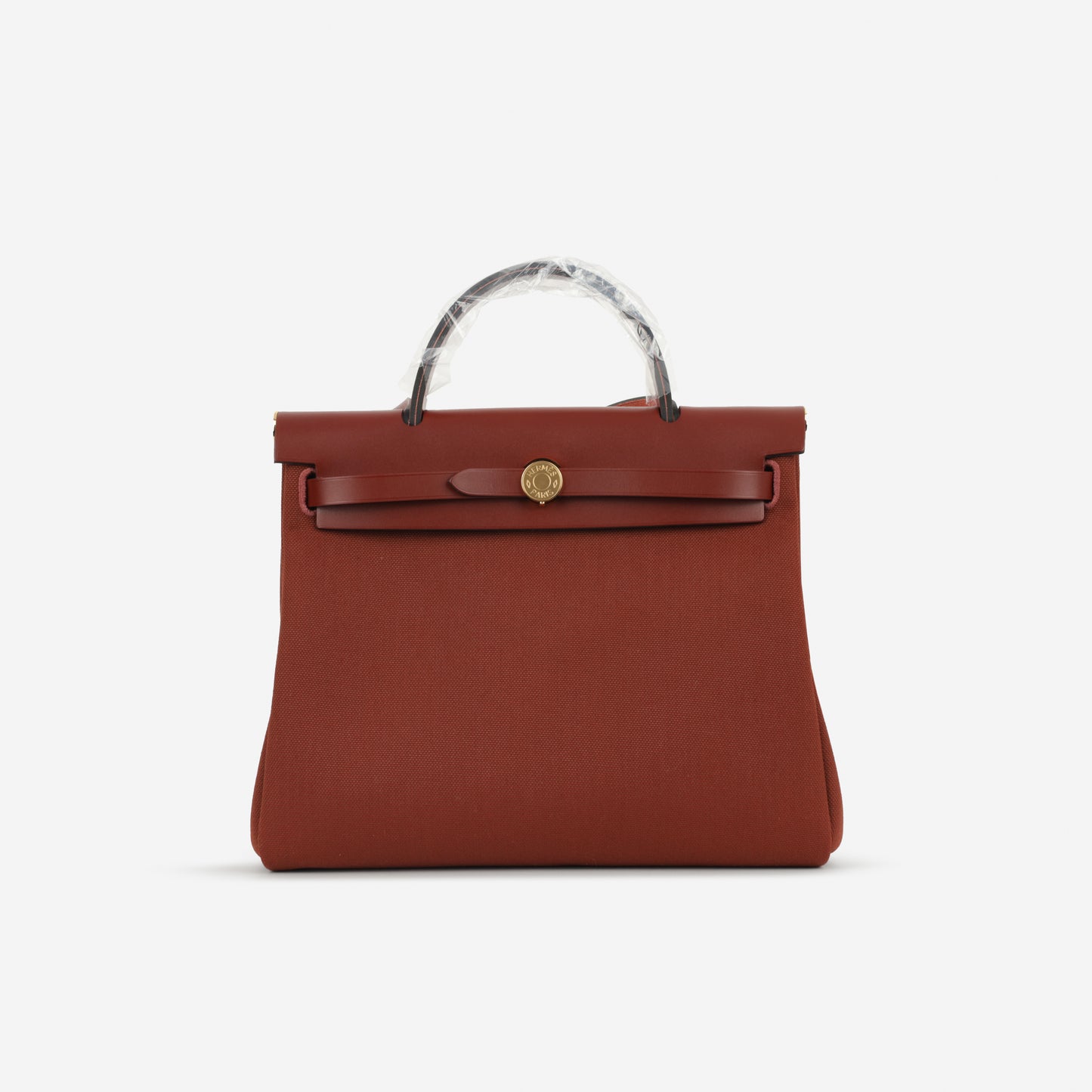Hermès Herbag 31 - Rouge H Canvas / Hunter | Gold Hardware